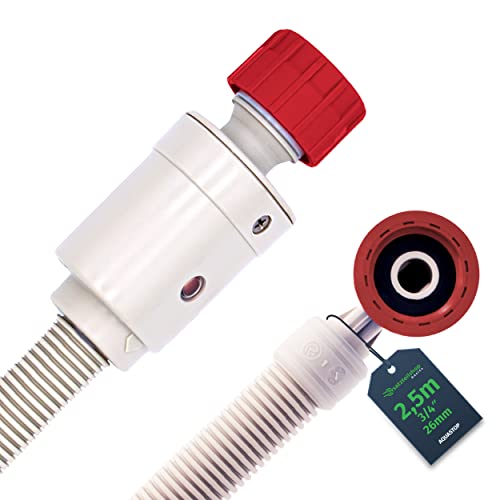 ersatzteilshop basics Tuyau d'aquastop - Tuyau d'arrivée de sécurité universel pour machines à laver et lave-vaisselle avec raccord de raccordement 3/4 (2,5 m) Cover