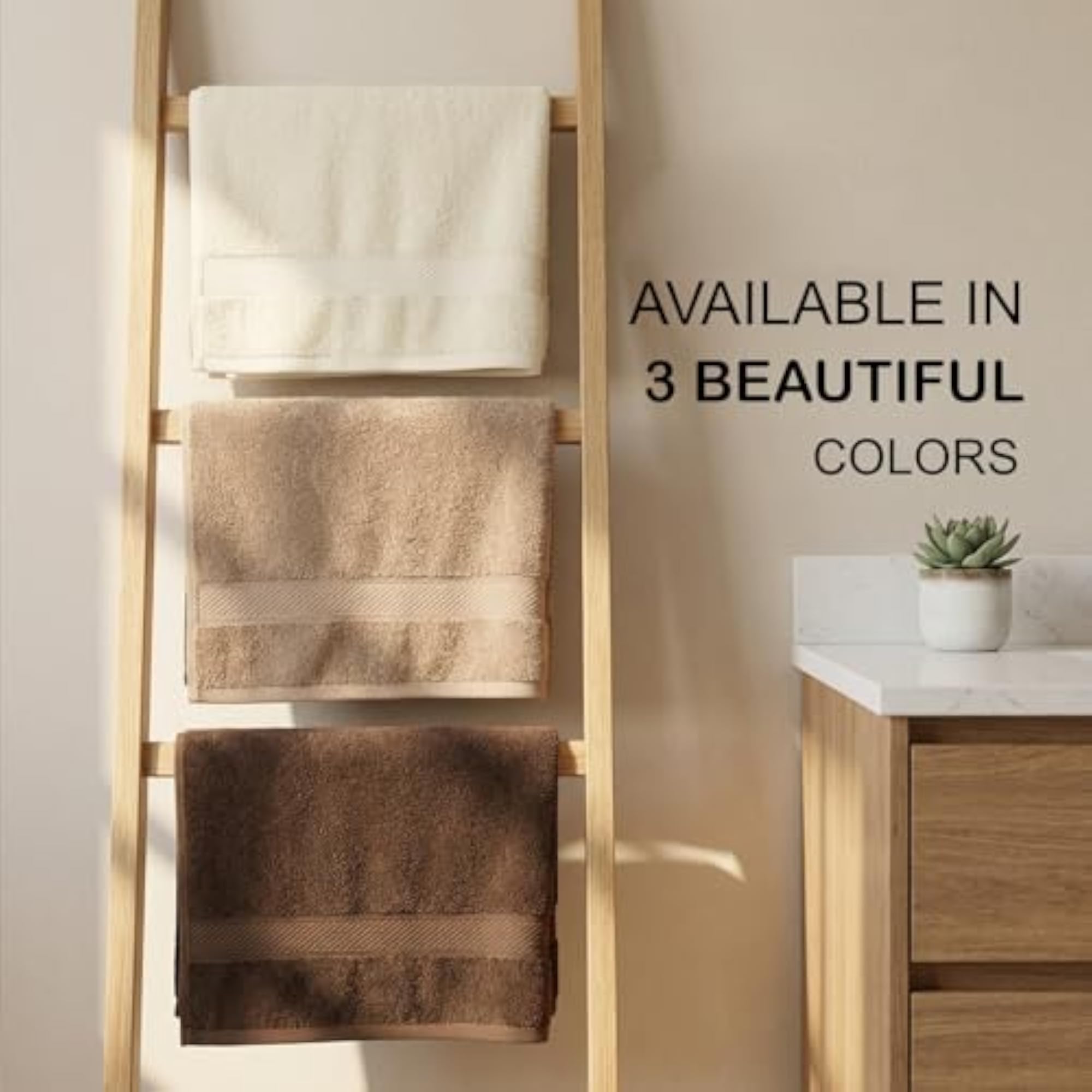 Luxurious 16 x 30 Hand Towels for Bathroom or Kitchen, Quick-Dry