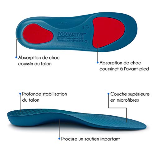 Semelles orthopédiques FootActive complètes avec extra-coussinets de confort - 5
