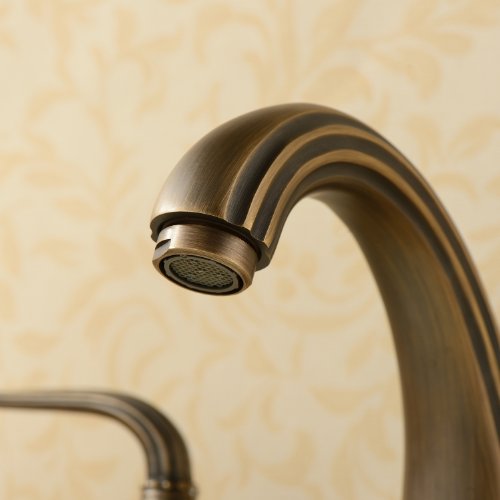 Classic Antique Inspired Roman Tub Faucet Solid Brass Deck Mount Two Handles Bathroom Sink Faucet Bath Tub Mixer Taps Unique Vanity Fixtures