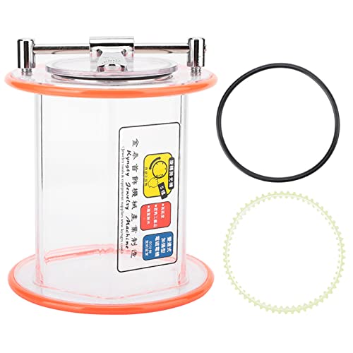 KT6808 Rolling Drum Rotary Polisher Bucket Jewelry Drum Polishing Machine Four Speed Settings Automatic Bi Directional Rotation Jewelry Timing Polishing Tool Plexiglass Material