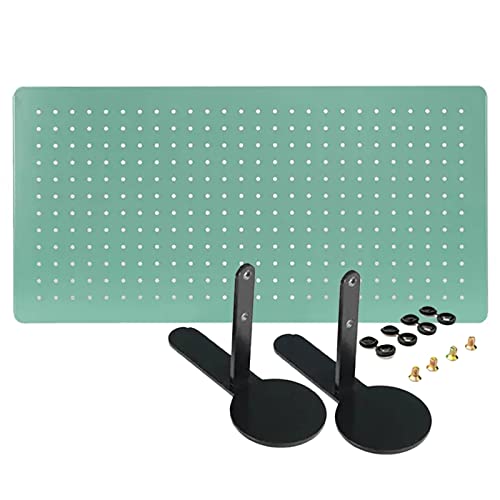 Pegboard Wall Storage Kit,Desktop Partition，Metal Pegboard Desk Organizer, Office Desktop Dividers/Separators 36inch Wide Privacy Shelf with Stable Bracket, Freestanding Partition Panel (Col