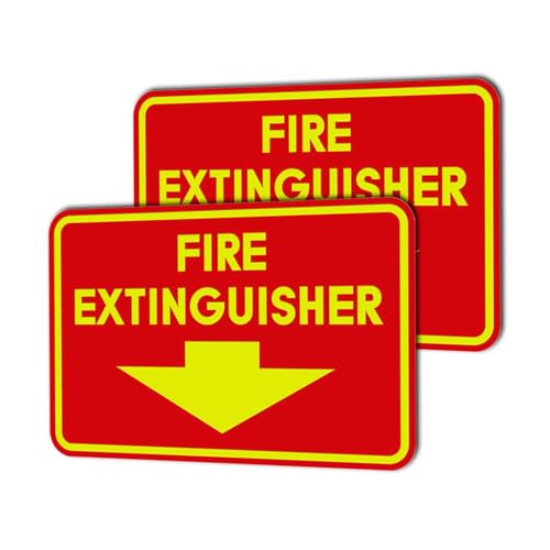 Image of Signs ByLITA Classic Framed Fire Extinguisher (Red /Yellow) - X-Large 2 Pack