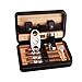 Cajas y dispensadores Humidor del cigarro del Cigarrillo portátil humidor de Madera del Cedro cigarro hidratante Caso Exquisito y Compacto (Color : Black, Size : 13 * 7 * 20.5cm)