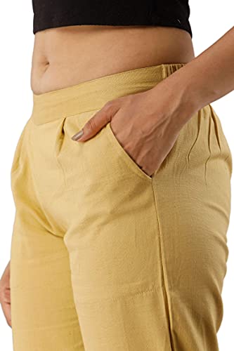 Image of Cotton Wear Casual Regular Fit Elastic Waist Double Side Pocket Trouser