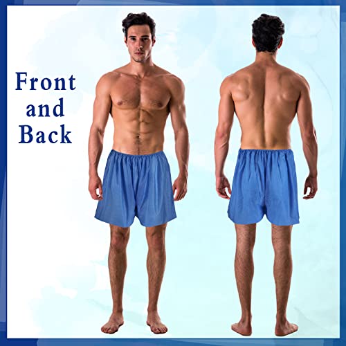 Disposable Medical Exam Shorts Patient Exam Wear Non Woven With Elastic Waistband Large Unisex Shorts Bottoms Blue Medical Supply For Spa, Massage, Examination And Medical Services (50 Pcs) #TOP3