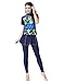 TianMaiGeLun Surf Costume à Manches Courtes Maillots de Bain Modeste pour Femmes Filles Enfants Anti-UV Costume Natation Islamique Musulman (Bleu, 3XL)