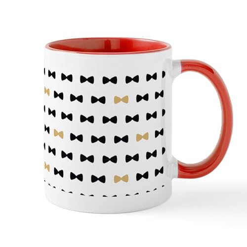 Taza de cerámica 11 oz Blanco con interior rojo miniatura 1