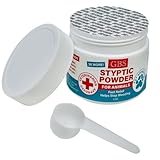 5 oz Styptic Powder for Dogs, Cats & Birds Stops Bleeding– Quick Blood Clotting for Nail Clipping, Minor Cuts, Tail Docking & Wing Clipping – Pet First Aid Hemostatic Powder with Sealed Top & Scoop
