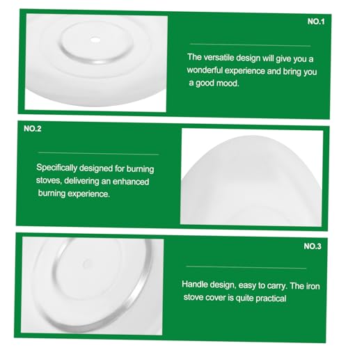 Ciieeo Zubehör für Holzöfen kaminofen zubehör kaminzubehör Feuerstellen mit rundem Deckel Multifunktions-Herddeckel Unterlegscheiben Universaldeckel aus Eisen Universaldeckel für Herd 26c – Bild 4