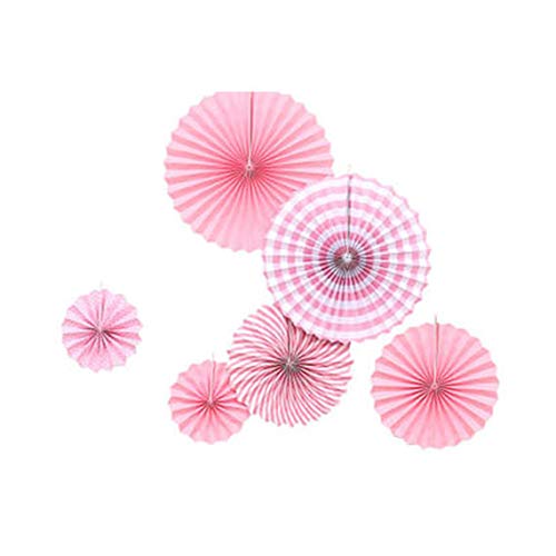 Paper Fans Set, Baby Pink