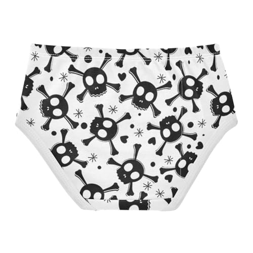 Wusikd Cute Skull Girls' Underwear Cotton Pirate Girls Briefs Soft Toddler Underwear 3T Multi2
