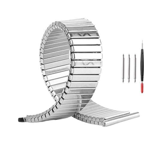 Bracelet de montre en acier inoxydable extensible de 12mm à 20mm avec outil