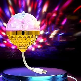 Krysnas Rotating Magic Ball Light with Lamp Holder Set, Retro Disco Lights, Colorful Disco Rotating Magic Ball Light Bulb Price In India