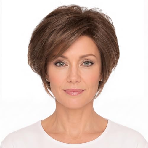 Raquel Welch Women's Face-Framing Short Brown Wig, GO TO STYLE
