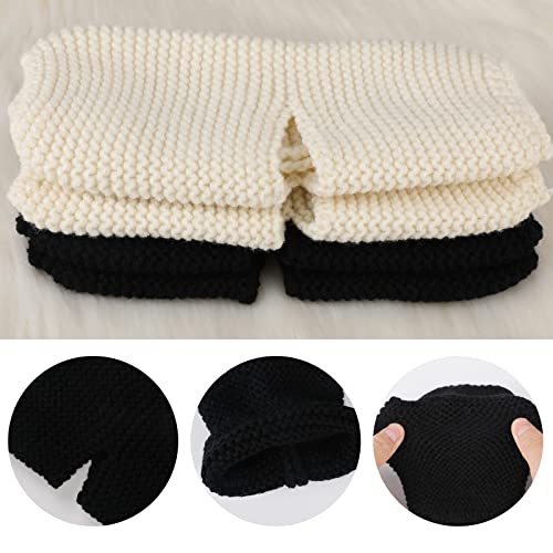 2 Pairs Knitted Yoga Leg Warmers for Women, Yoga Socks Toeless Training Ballet Dance Leg Warmers Warm Knit Crochet Short Leg Warmers Boot Cuffs Boot Topper Socks for Yoga Dancing Exercising Gym2