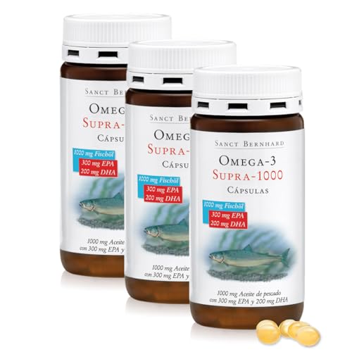 Omega-3 Supra-1000 - Omega 3 EPA, DHA con ácido fólico y vitamina...