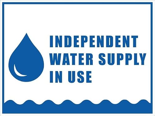 Xewazd A1675 Independent Water Supply In Use Sign Metal 12"X8" Rust Free Aluminum,Indoor & Outdoor Use For Fence And Yard