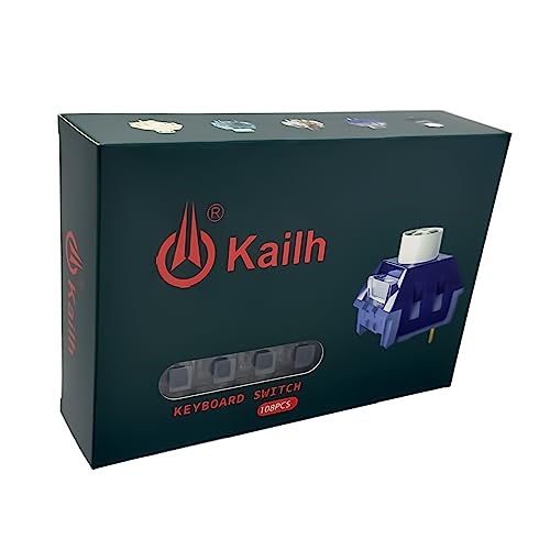 Image of Kailh Box Navy Switches for Mechanical Gaming Keyboard,3-Pin 60gf Clicky /Factory Lubed /IP56 Dust&Waterproof Switches(Kailh Box Navy,108Pcs)