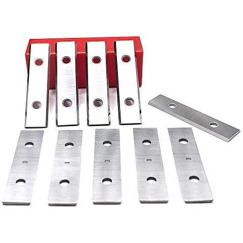 Topbidetec Tungsten Carbide Scraper Blades 50x12x1.5MM 10 Pieces Double Edged Heavy Duty Scraper Replacement Blades for Paint Stickers Decals Labels Floor Tile Adhesive Removal Cover