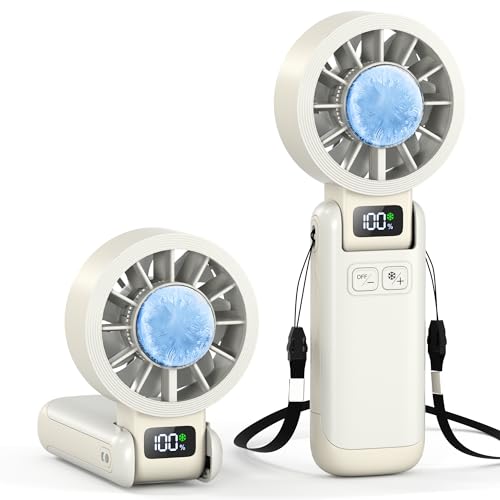 Husdensky Handheld Portable Fan with Ice Cooling Rechargeable 5.5m/s Speed - image 1