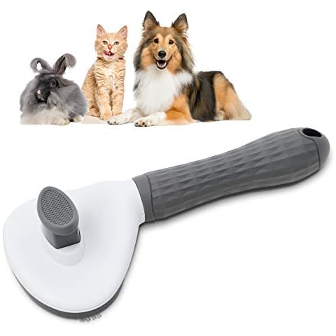 ANYPET Self Cleaning Slicker Brush for Dogs and Cats, Rabbits, Pet Grooming Hair Brush with Pins, Reduce Shedding, Mats and Tangles Cover