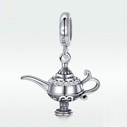 Charm de Lámpara Mágica de Aladino en Plata de Ley 925 compatible con Pulseras 4