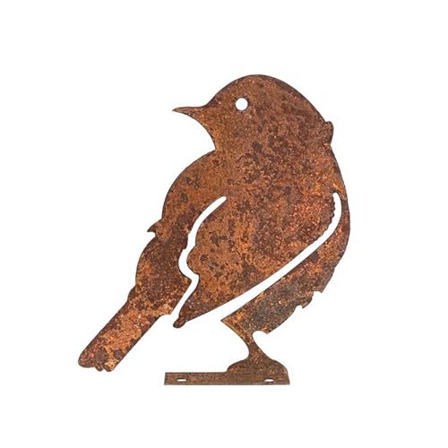 Figuras de pájaros con efecto de oxidación y estilo rústico de granja 4