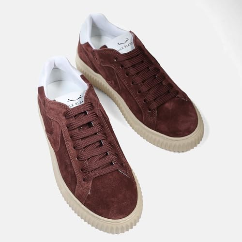 Voile Blanche Para Mujer. 2017542 Zapatillas De Piel Lipari (36), 1 A 3Cm, Cordones, Casual, Granate - 4