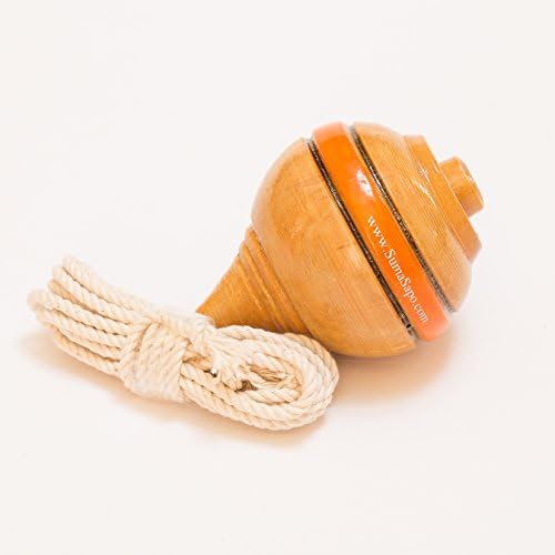SAPOMiami Peruvian Wooden Spinning Top (Trompo) - Color Orange