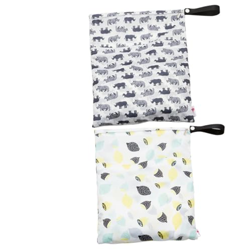 2pezzi Sacchetti Impermeabili Per Pannolini Organizzatori Leggeri Borsa Pratica Per Uso Asciutto e Bagnato Per Viaggi