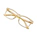 Blue Light Blocking Glasses for Women/Men, Stylish Square Frame, Anti Glare (Champagne,No Magnification)