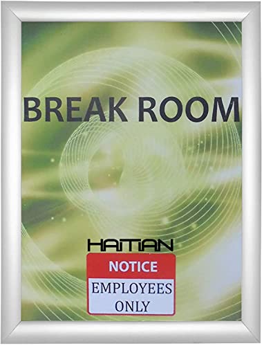 HAITIAN Silver color Snap Picture Poster Frame Wall Mounting, 8.5 x 11 Inch Size Front Loading,1' aluminium profile,1.8mm thickness of Hard plastic back panel. suitable for gifting