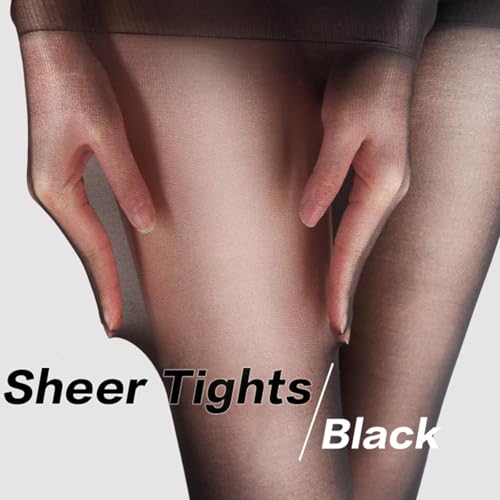 Image of DUCMODA Unbelievable Durability Sheer Tights for Women, 20D High Waist Stocking, Rip Resistant Strong Pantyhose