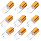 GANAZONO 12pcs 2ml Glass Roller Bottles with Gold Caps, Essential Oil and Perfume Sample Containers