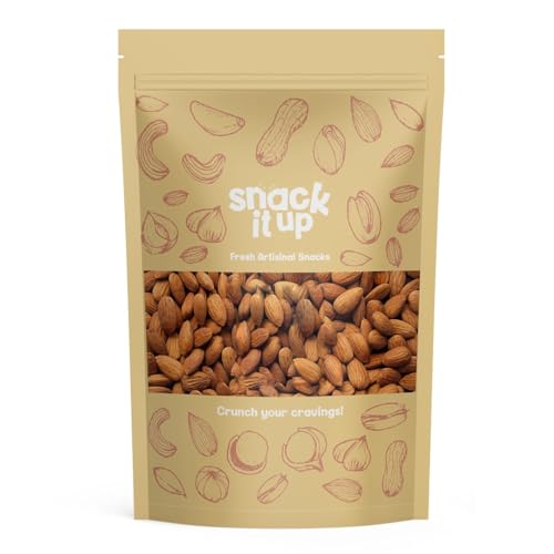 Image of Snack It Up Classic Salted & Hand-Roasted California /American Almonds(Badam) | Protein & Omega-3 Rich | Crunch Dry Fruits, 135 g