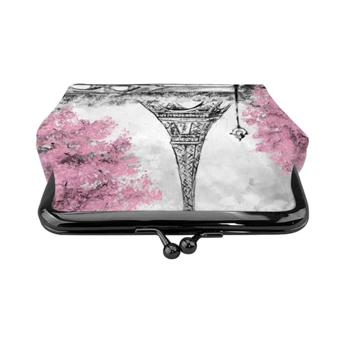 Coin Purses Gift Bag With Clasp Kiss Lock Change Pouch Oil Painting Art Paris France eiffel tower Mini Coin Wallet Vintage Trinkets Pouch2