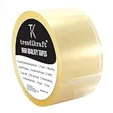 TRENDIKRAFT 3 inch X 65 meter Pack of 1 Transparent BOPP Packing Clear Cello Tape with Durable Materials Self Adhesive Heavy Duty Tep Roll Ideal For Packaging Boxes