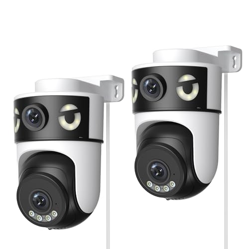 Reobiux 2K Camara Vigilancia WiFi Exterior con Doble Lente, Cámara IP Vigilancia Domicilio con Visión Nocturna Color, Seguimiento Automático, Audio Bidireccional, Grabación Continua 24/7, 2 Pack Reobiux 2K Camara Vigilancia WiFi Exterior con Doble Lente, Cámara IP Vigilancia Domicilio con Visión Nocturna Color, Seguimiento Automático, Audio Bidireccional, Grabación Continua 24/7, 2 Pack