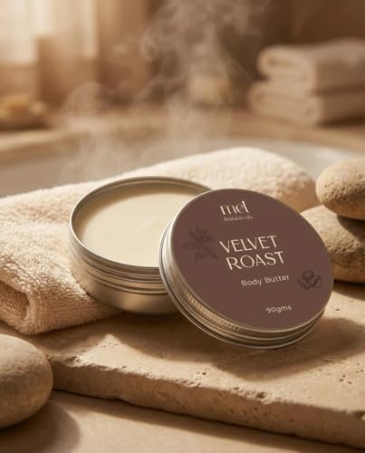 Image of Velvet Roast Body Butter | Enriched with Vanilla, Coffee Oil & Shea Butter | Deep Hydration, Lightweight | No synthetic fragrances, Non-greasy | Suitable for Dry, Combination Skin, 90gm