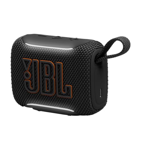 Image of JBL Go 5 Portable Bluetooth Speaker with Pro Sound & Deep Bass, Ambient Edge Lighting, Upto 10 Hours Playtime, IP68 Waterproof, AirTouch Pairing, Auracast, USB-C Lossless Audio (Black)