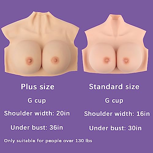Image of Silicone Breastplate Fake boobs Fake breasts forms Breast Plates Transgender Cosplay Drag Queen(Silicone D cup,Ivory color)