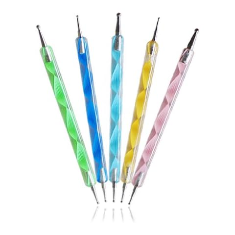 Healthy Clubs Two Way Dotting Pen Marbleizing Tool Set, Multicolour - 5 Piece Cover
