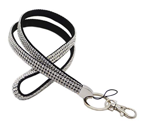 Preisvergleich Produktbild Schmalz® Schlüsselband / glitzernden Strass Steinen / Bling Rhinestone (Silber)