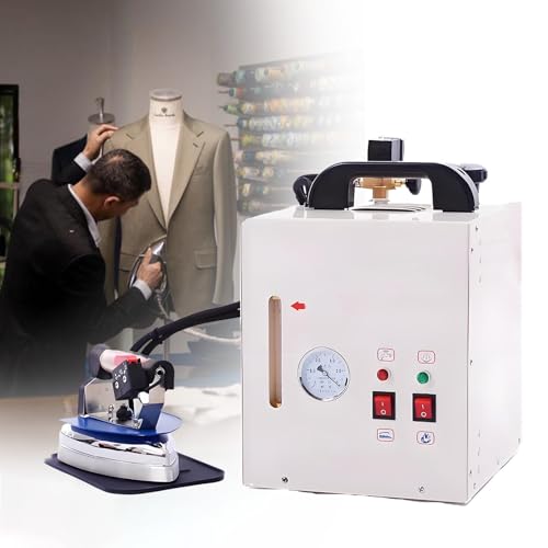 GIZMIT Estación de Planchado Profesional, estación de Planchado Industrial a Vapor, Plancha eléctrica a Vapor con Caldera de 1600 W, vaporizador de Ropa de 4 L para tintorerías