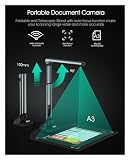 Kamera dokumentacyjna USB 12MP dla nauczycieli Laptop rozmiar A3/A4 przenośny skaner dokumentów książkowych z podstawką przedłużającą OCR Zoom narzędzie do malowania