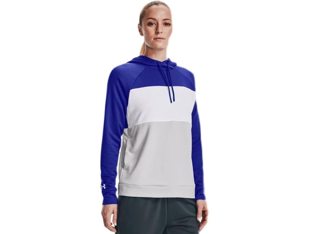 Under Armour Womens Qualifier Fleece Blocked Hoodie Apparel - Sweat Wicking