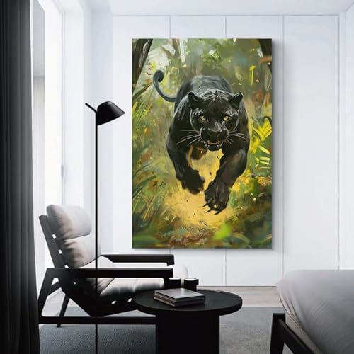 Cuadro en lienzo de leopardo 50x75cm para decoracion de salon 3