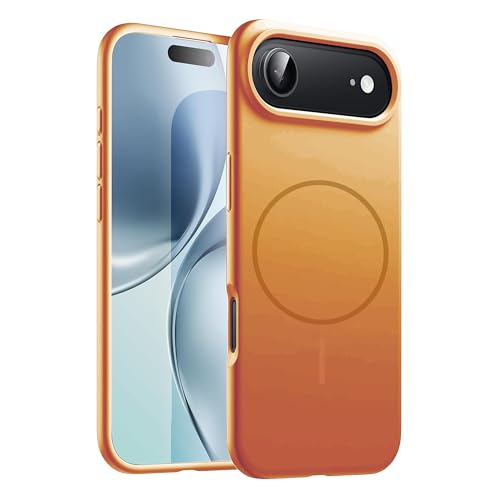 Image of Kratos Active Grip Silicone Case Cover Compatible with iPhone 17 Air - Enhanced Protection, Wireless Magnetic Charging Case with Raised Edge Camera & Screen Protection, Shock-Resistant Design Orange
