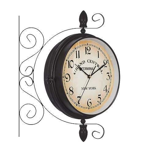 Horloge suspendue style gare double face pour optimiser l'espace - 6